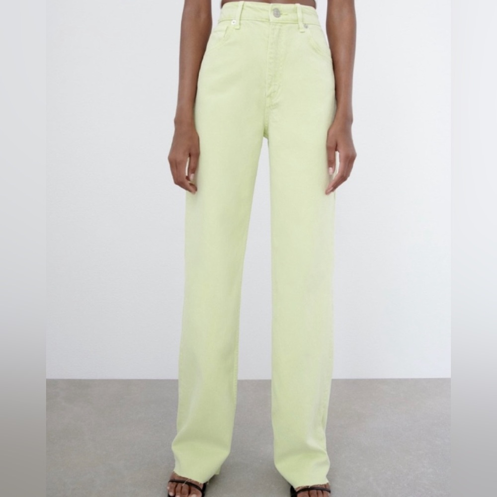 Zara wide leg high rise pants